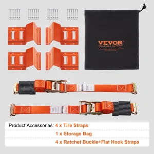 Ratchet Tie Down Straps Kit 2"x96"/120"